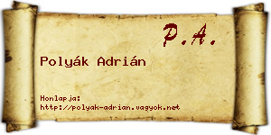Polyák Adrián névjegykártya